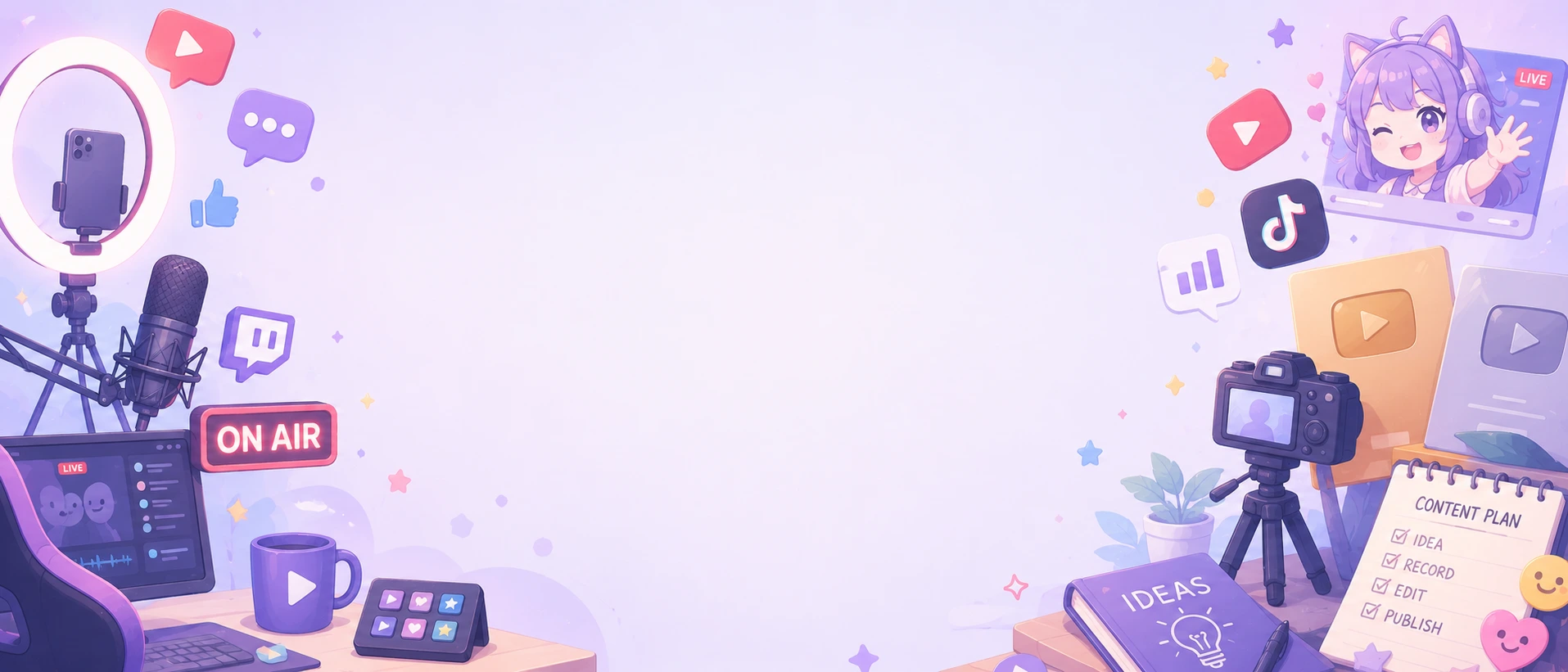 Online creator themed cover